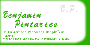 benjamin pintarics business card